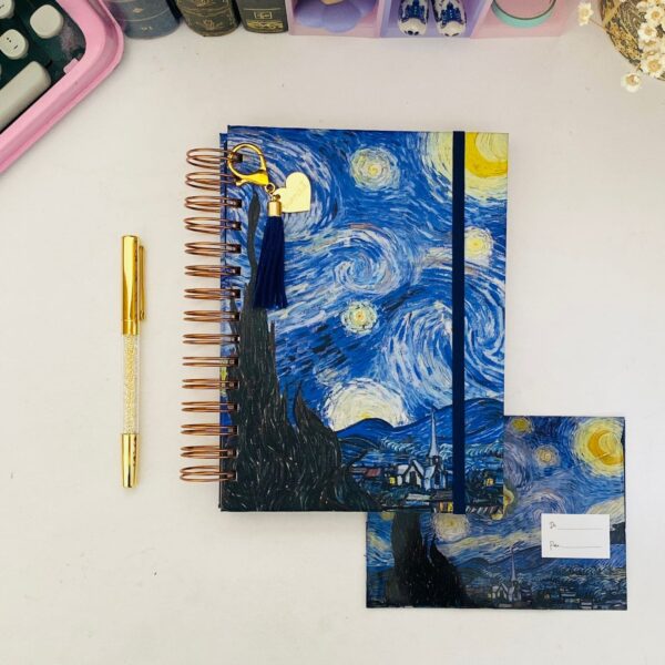 Caderno Wire-o Van Gogh-Noite Estrelada